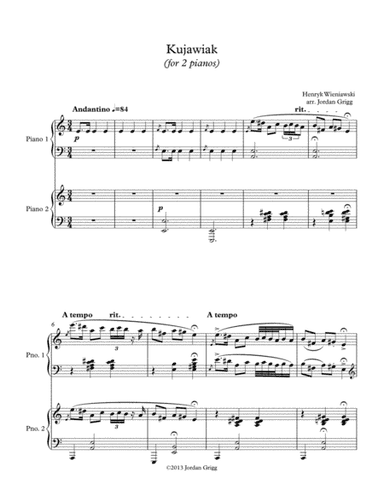 Kujawiak (for 2 pianos) (arr. Jordan Grigg)