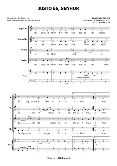 Justo és Senhor (Justus Dominus) (arr. L. Müller)