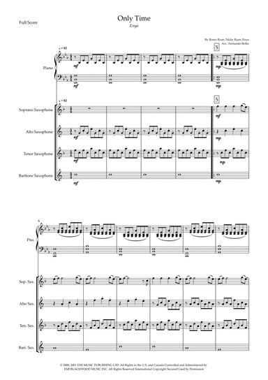 Only Time (arr. Fernando Britto)