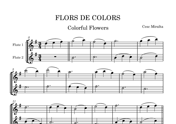 FLORS DE COLORS Fl Duet