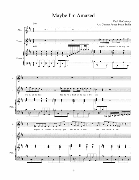 Maybe I'm Amazed (arr. Connor Aaron James)
