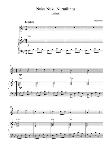 Nuku Nuku Nurmilintu (Lullaby) (arr. Kaiserin Rebecca)