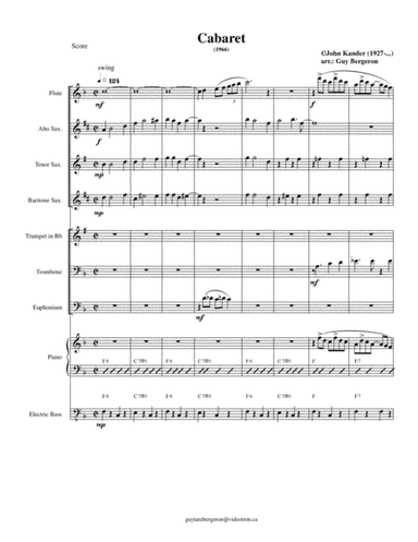Cabaret (arr. Guy Bergeron)