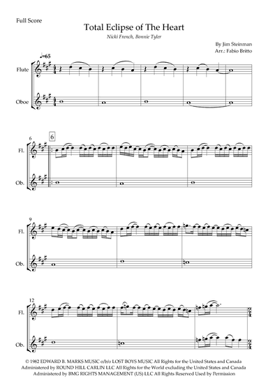 Total Eclipse Of The Heart (arr. Fabio Britto)