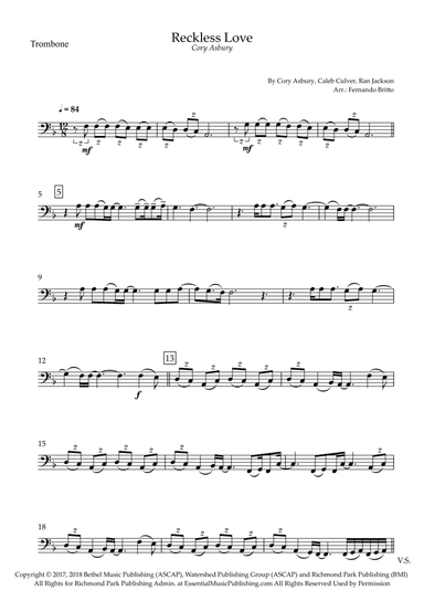 Reckless Love (arr. Fernando Britto)