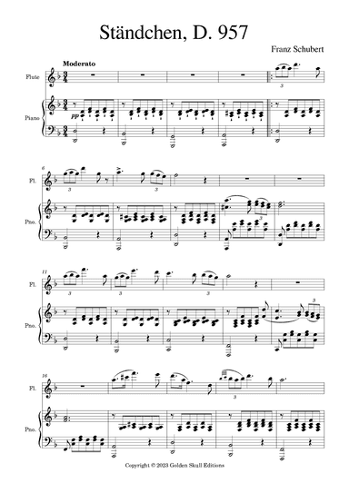 Ständchen (arr. Golden Skull Editions)