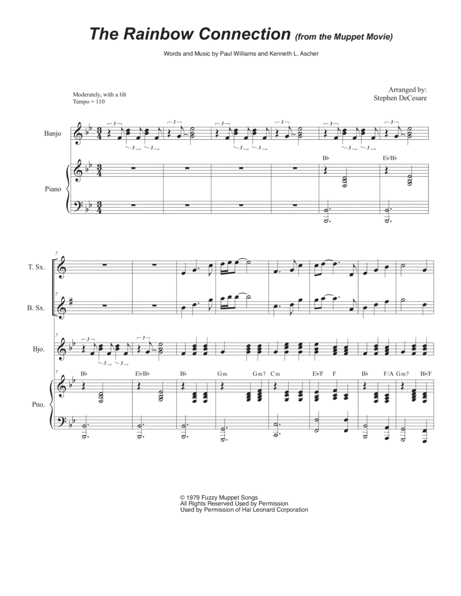 The Rainbow Connection (arr. Stephen DeCesare)