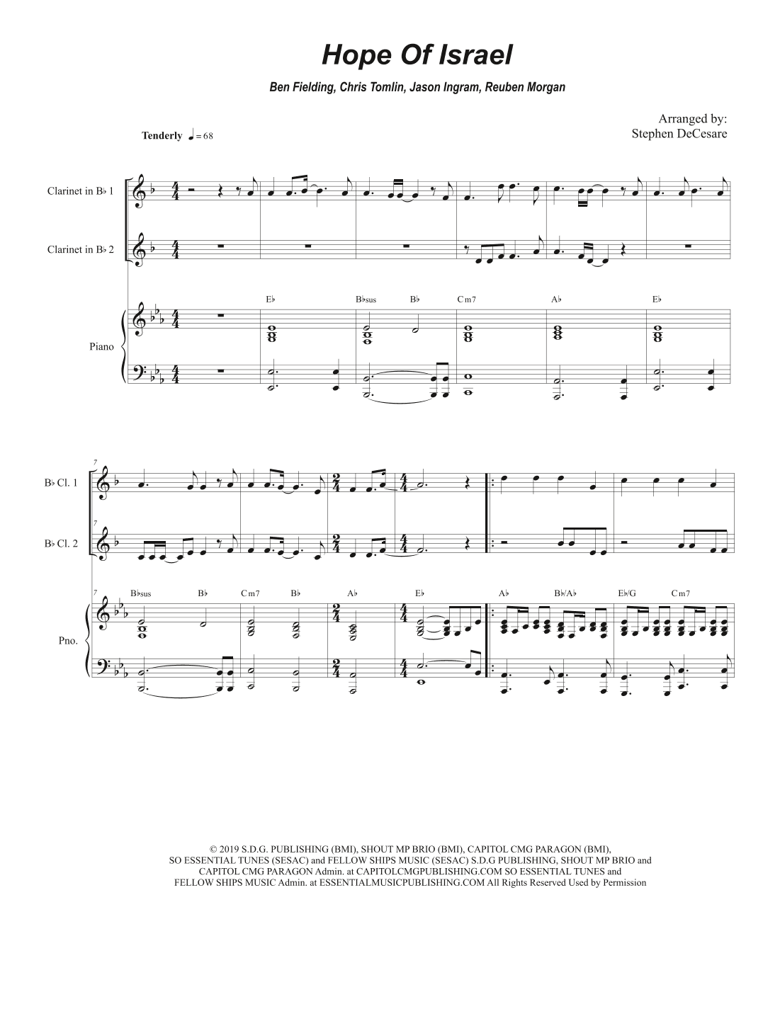 Hope Of Israel (arr. Stephen DeCesare)