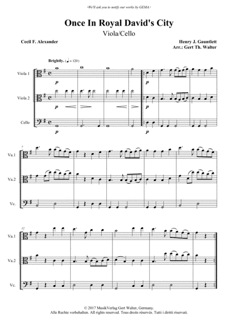 Once In Royal David's City (arr. Gert Th. Walter)