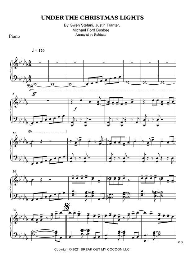 Under The Christmas Lights (arr. Rubinho)