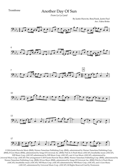 Another Day Of Sun (arr. Fabio Britto)