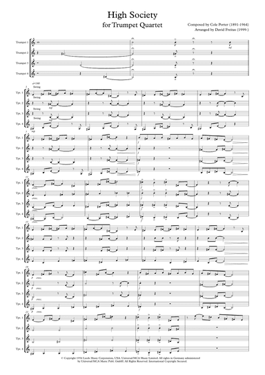 (we're Gonna Be In) High Society (arr. David Freitas)