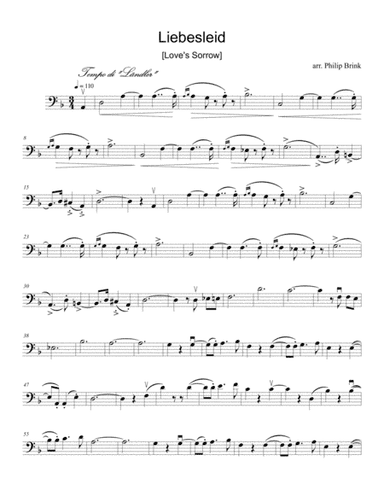 Liebesleid [Love's Sorrow] arranged for Bass Trombone and piano (arr. Philip Brink)