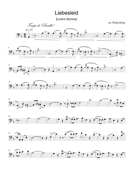 Liebesleid [Love's Sorrow] arranged for Bass Trombone and piano (arr. Philip Brink)