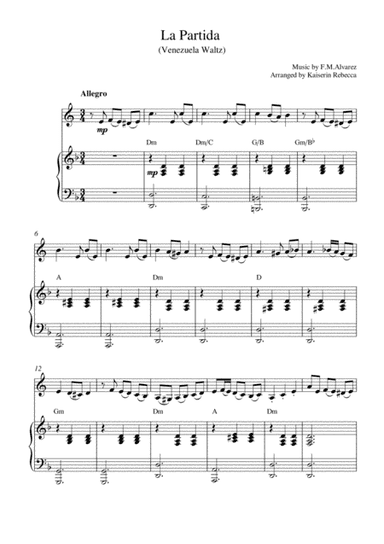 La Partida  (Venezuela Waltz) (arr. Kaiserin Rebecca)