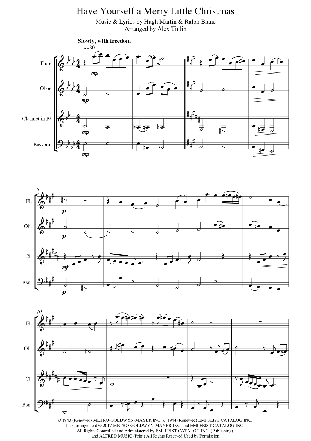 Have Yourself A Merry Little Christmas (arr. Alex Tinlin)