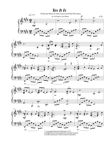Yes It Is (arr. Jim Palmer)