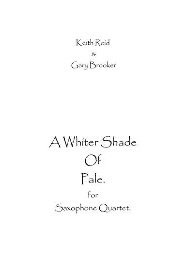 A Whiter Shade Of Pale (arr. Spence Bundy)