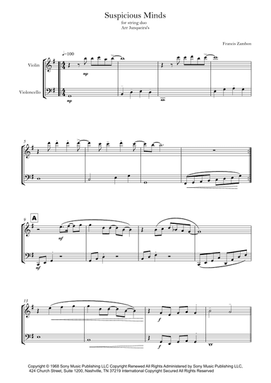 Suspicious Minds (arr. Junqueira's)