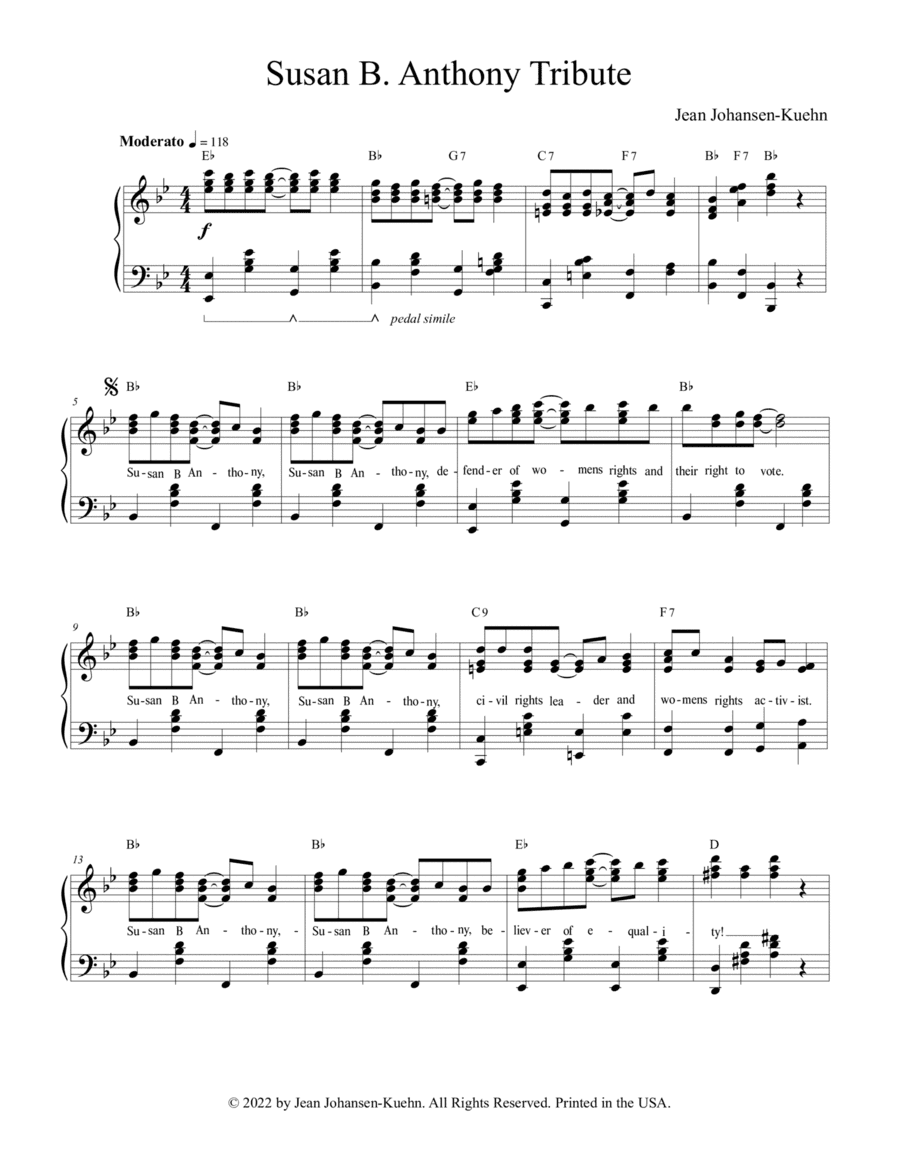 Susan B. Anthony Tribute
