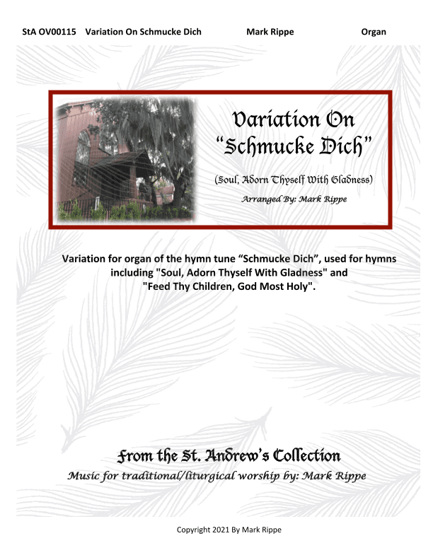 Variations On "Schmuck Dich" (Soul, Adorn Yourself With Gladness) (arr. Mark Rippe)