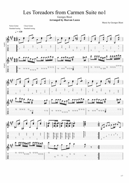 Les Toreadors from Carmen - Georges Bizet - Guitar Duet (arr. Razvan Lazea)