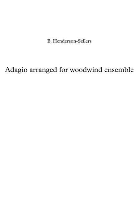 Adagio for woodwind ensemble