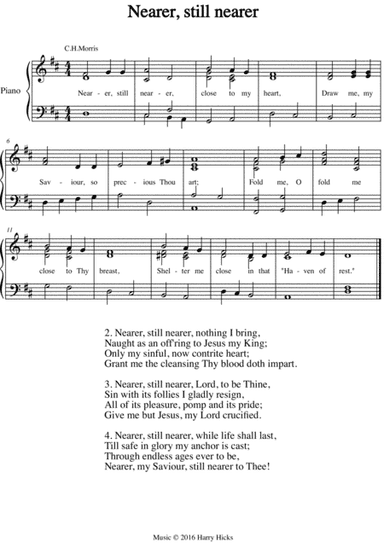 Nearer, still nearer. A new tune to a wonderful old hymn.