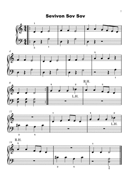 Sevivon Sov Sov (Beginner Piano) (arr. Zoe Henderson)