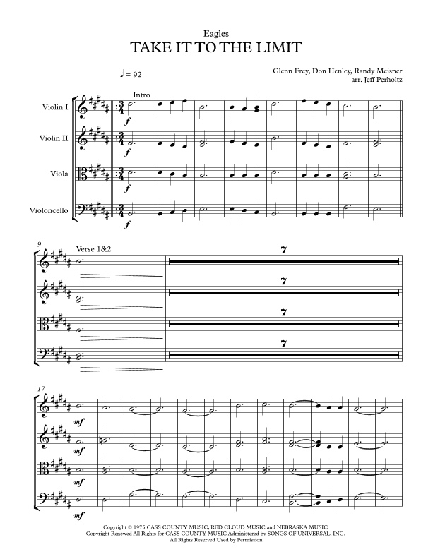 Take It To The Limit (arr. Jeff Perholtz)