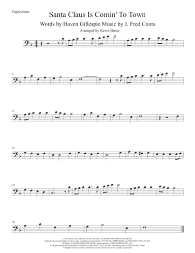 Santa Claus Is Comin' To Town (arr. Kevin Busse)