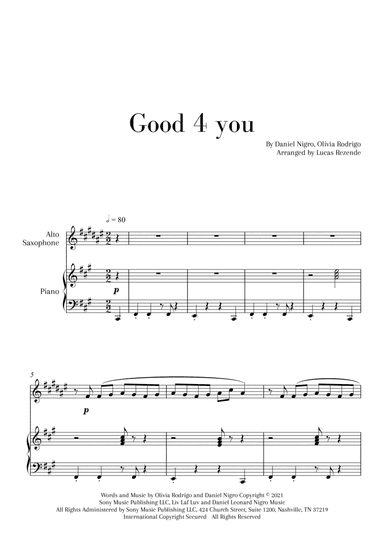 Good 4 U (arr. Lucas Rezende)