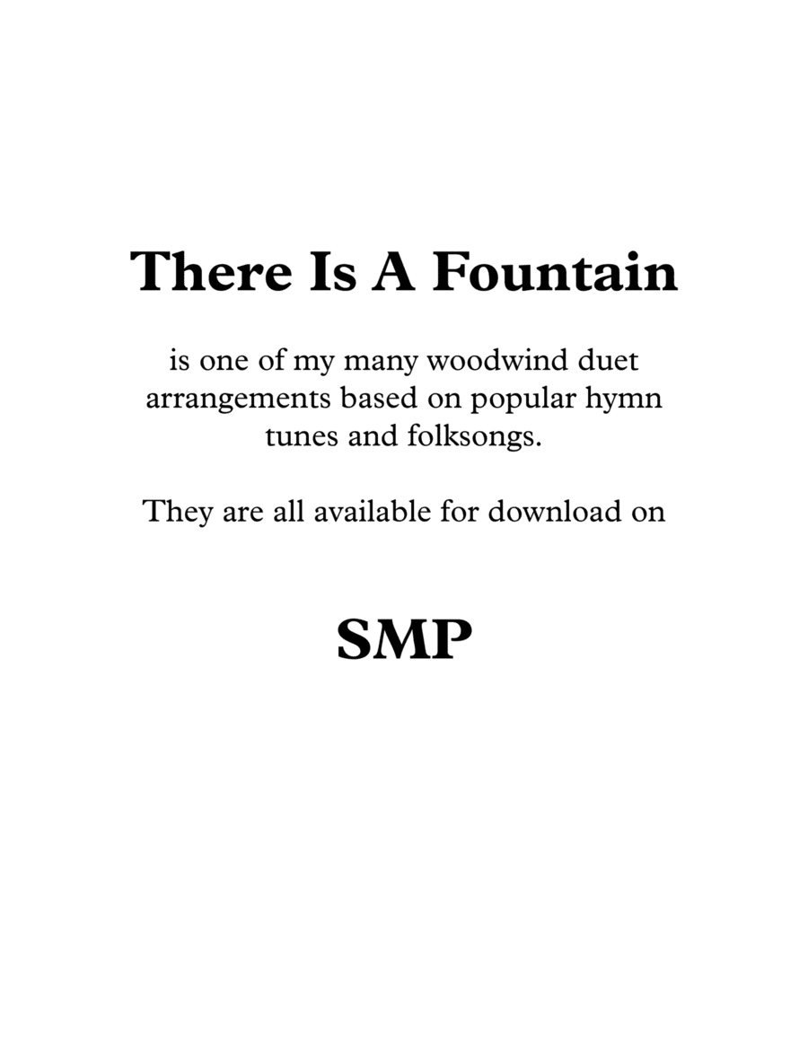 There Is A Fountain, Duet for Flute and Clarinet (arr. Nigel Williams)