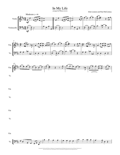 In My Life (arr. Sherry Lewis)