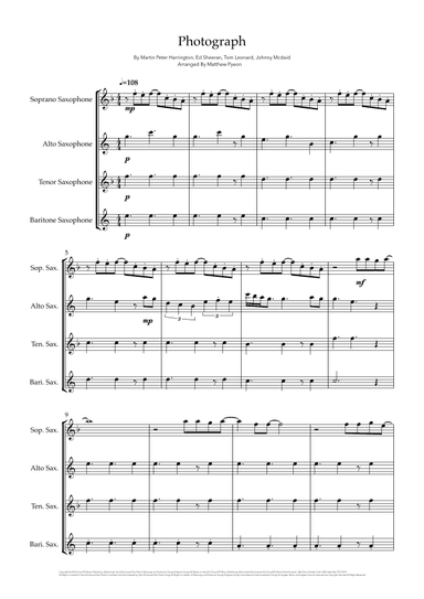 Photograph (arr. Matthew pyeon)