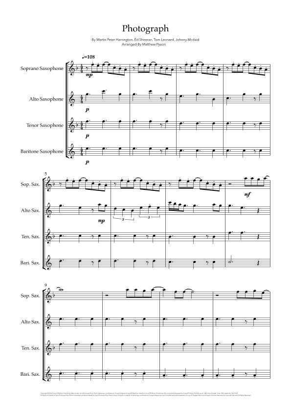 Photograph (arr. Matthew pyeon)