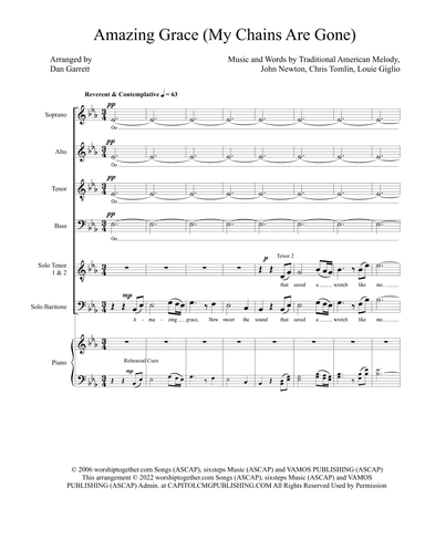 Amazing Grace (my Chains Are Gone) (arr. Dan Garrett)