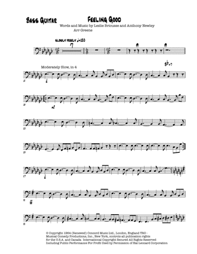 Feeling Good (arr. Harold Greene)