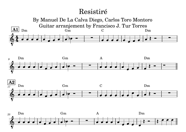Resistire (arr. Francisco Javier Tur Torres)