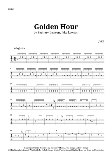 Golden Hour (arr. Langanho)