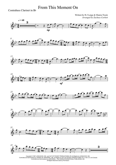 From This Moment On (arr. Zachary Corbett)