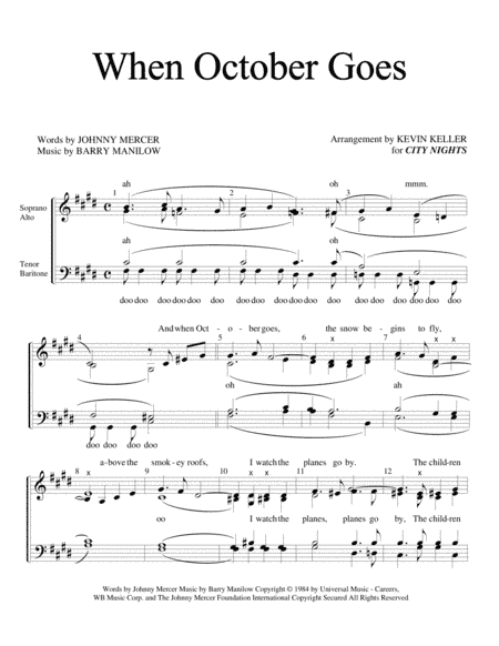 When October Goes (arr. Kevin Keller)
