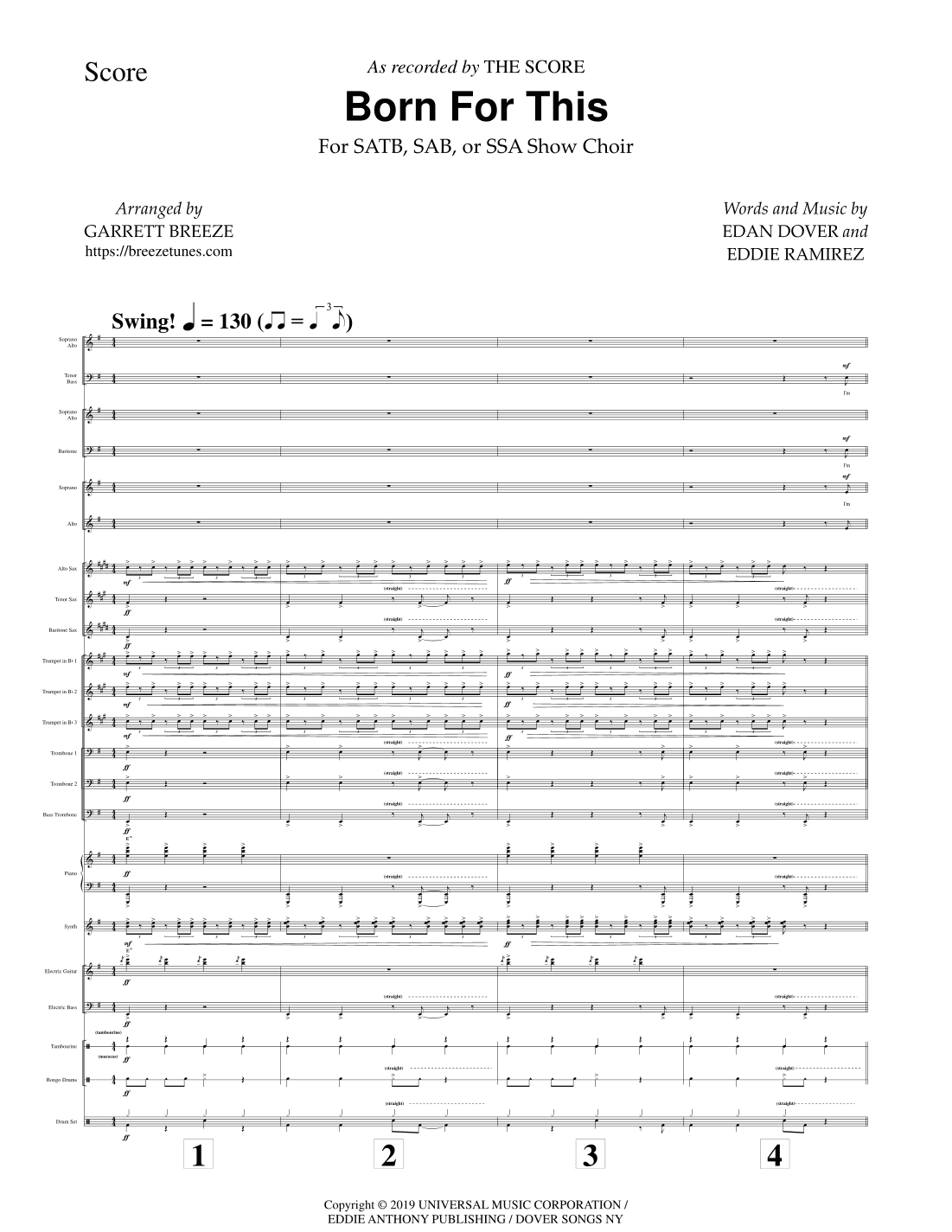 Born For This (arr. Garrett Breeze)
