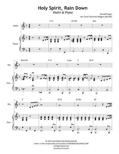 Holy Spirit Rain Down (arr. Carol Troutman Wiggins)