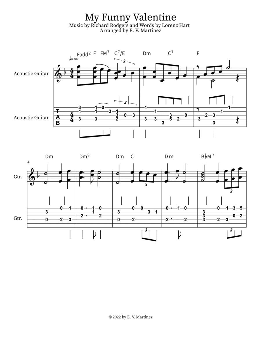 My Funny Valentine (arr. Terry Berry Music)