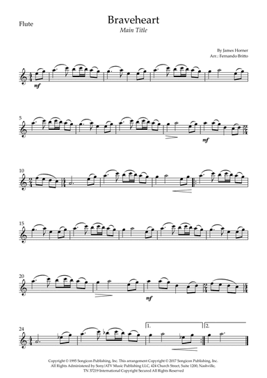 Braveheart - Main Title (arr. Fernando Britto)