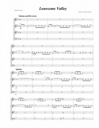 Lonesome Valley (arr. Kenneth D. Friedrich)