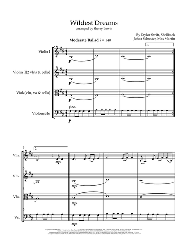 Wildest Dreams (arr. Sherry Lewis)