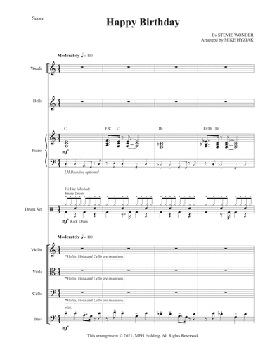 Happy Birthday (arr. Mike Hyziak)