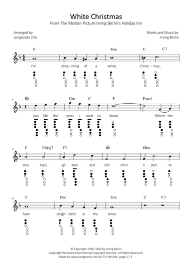 White Christmas (arr. songbooks.info)